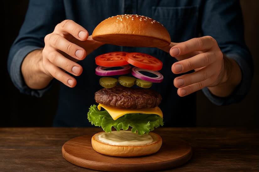 How to Stack a Burger?
