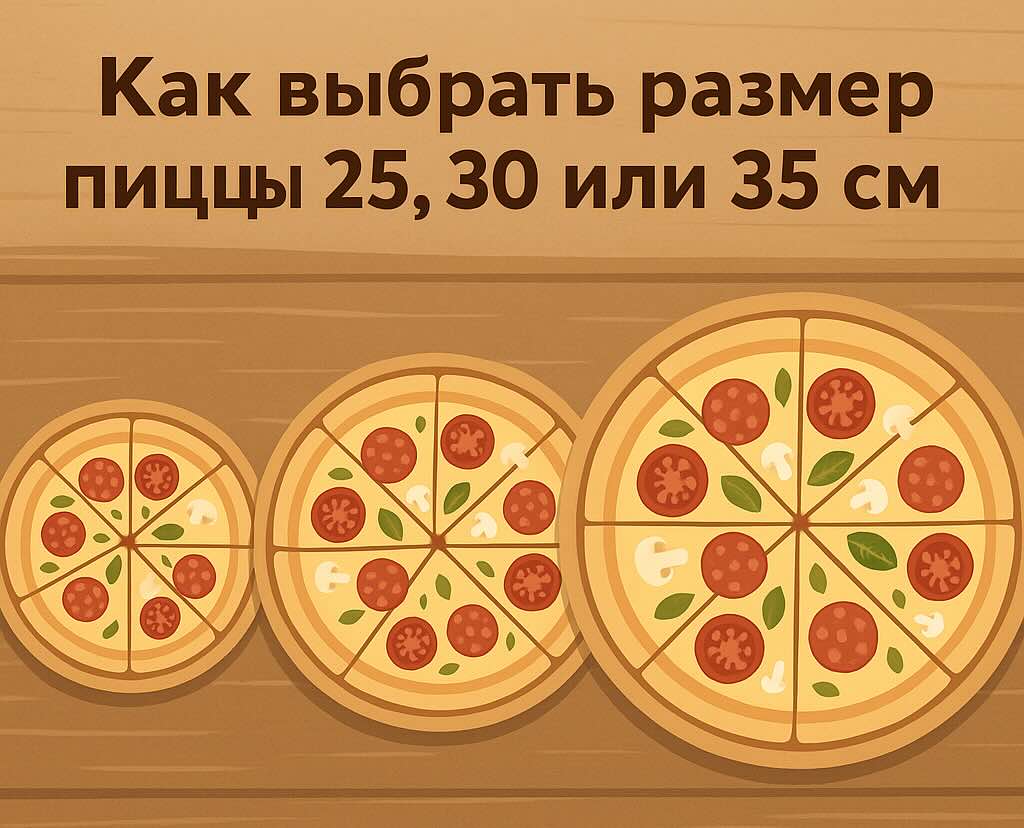 Как выбрать размер пиццы 25, 30 или 35 см и не ошибиться?